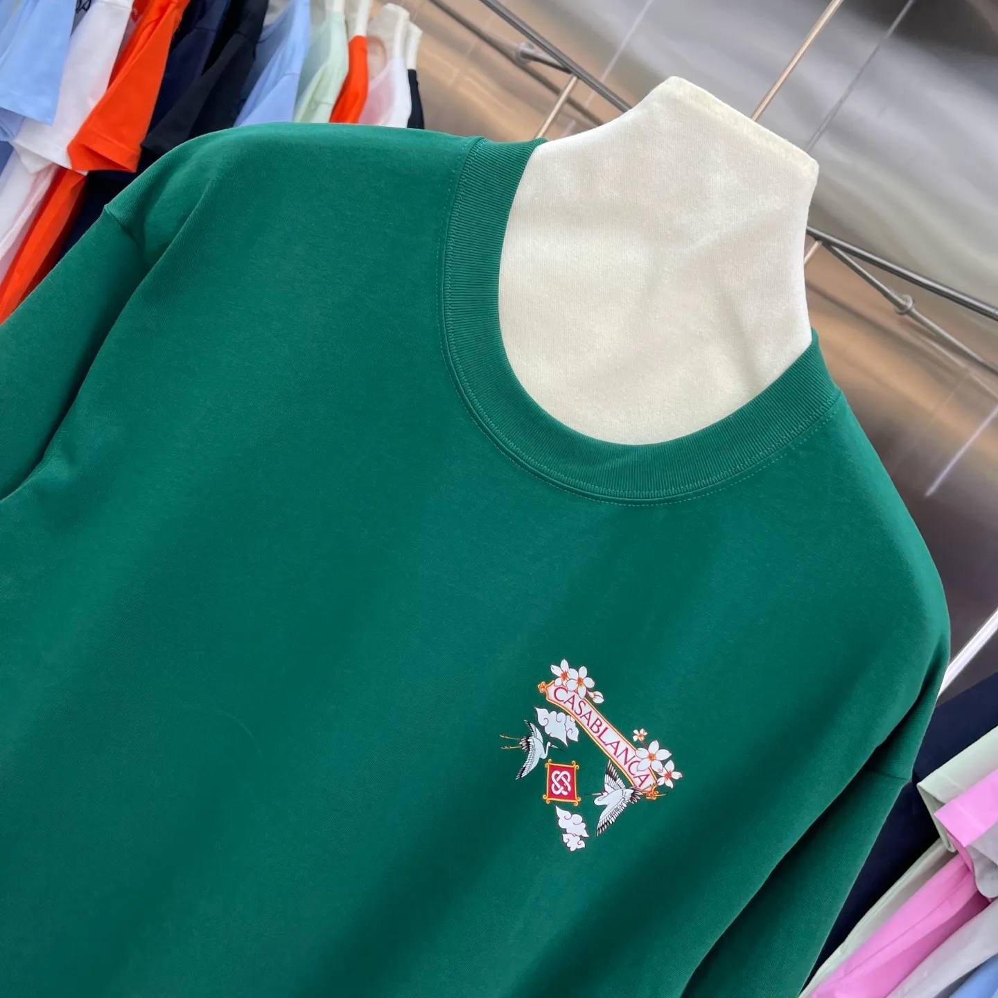 New Arrival Casablanca Classic Series T ～ ， ， 。 ， Classic ， In Stock ！ ：White Black Green Gray Light Green Blue Royal Blue Orange（8 ） Size：S M L XL XXL